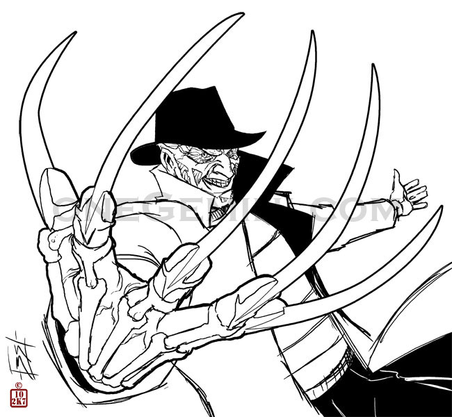 Coloring Pages For Boys Freedy Kruger
 44 Amazing Works of Art Inspired by Freddy Krueger Dread