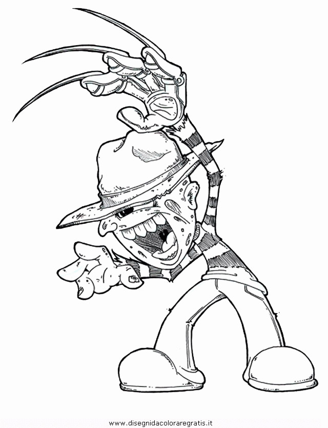 Coloring Pages For Boys Freedy Kruger
 Freddy Krueger Coloring Page Coloring Home