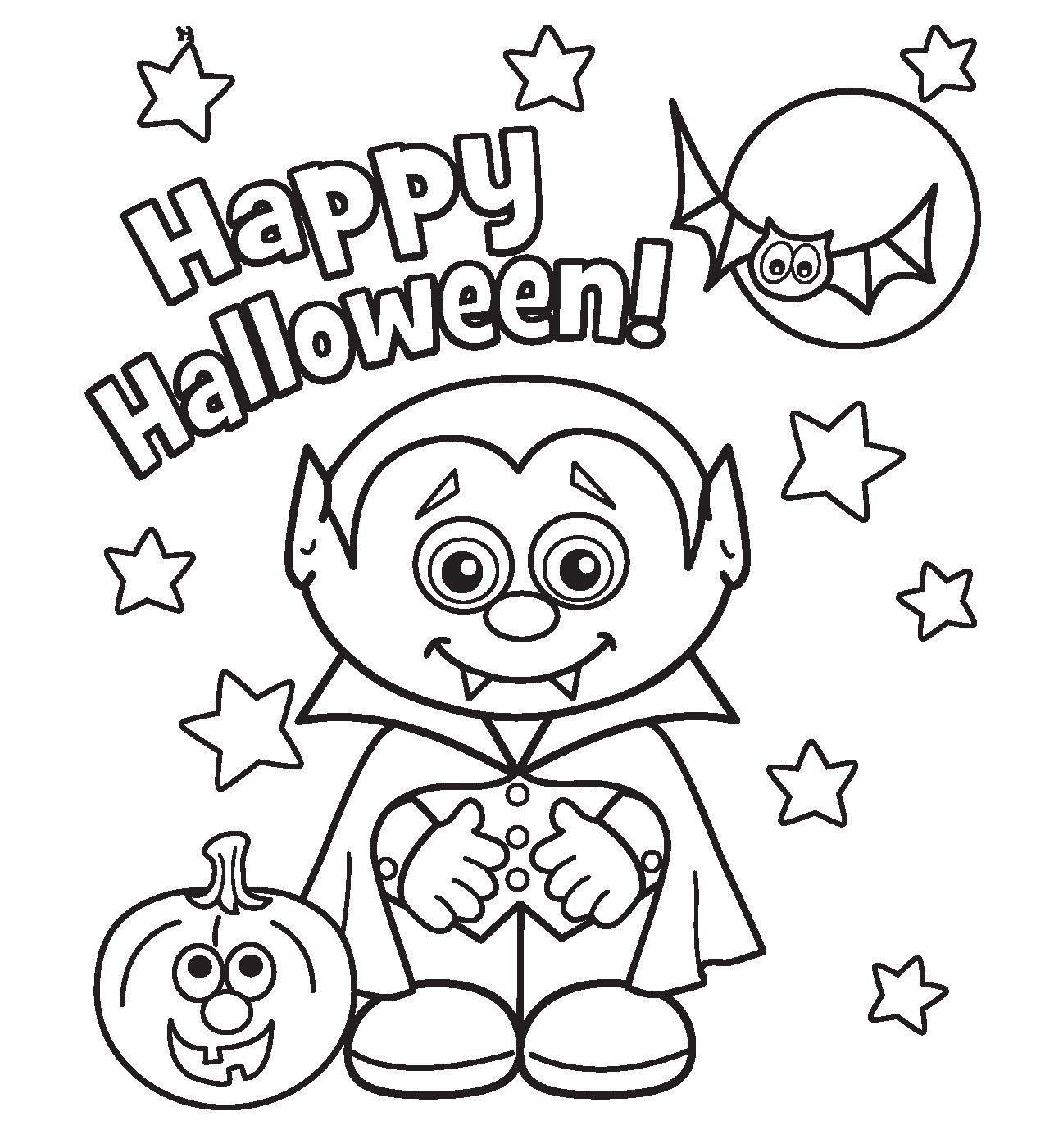 Coloring Pages For Boys Halloween
 Print Little Vampire Printabel Halloween Coloring Pages or