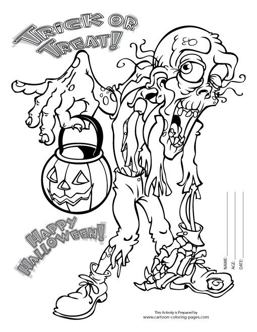 Coloring Pages For Boys Halloween
 Scary Coloring Pages For Adults