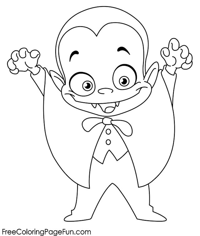 Coloring Pages For Boys Halloween
 Free Halloween Coloring Pages Halloween Boy Dracula