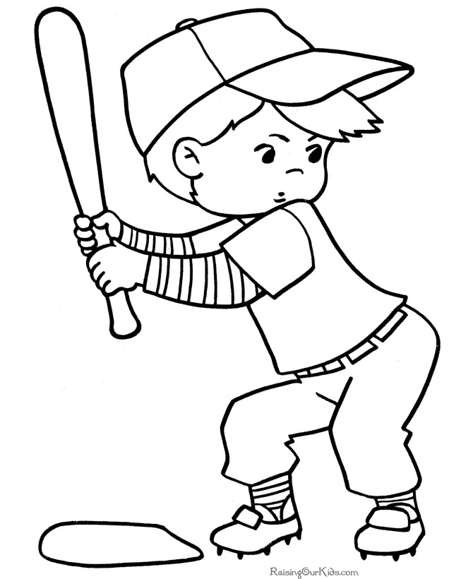 Coloring Pages For Boys Halloween
 Halloween coloring pages Baseball Boy 017