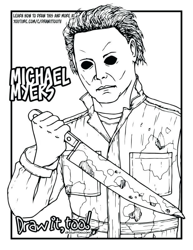Coloring Pages For Boys Jason Voorhees
 Jason Vorhees Drawing at GetDrawings