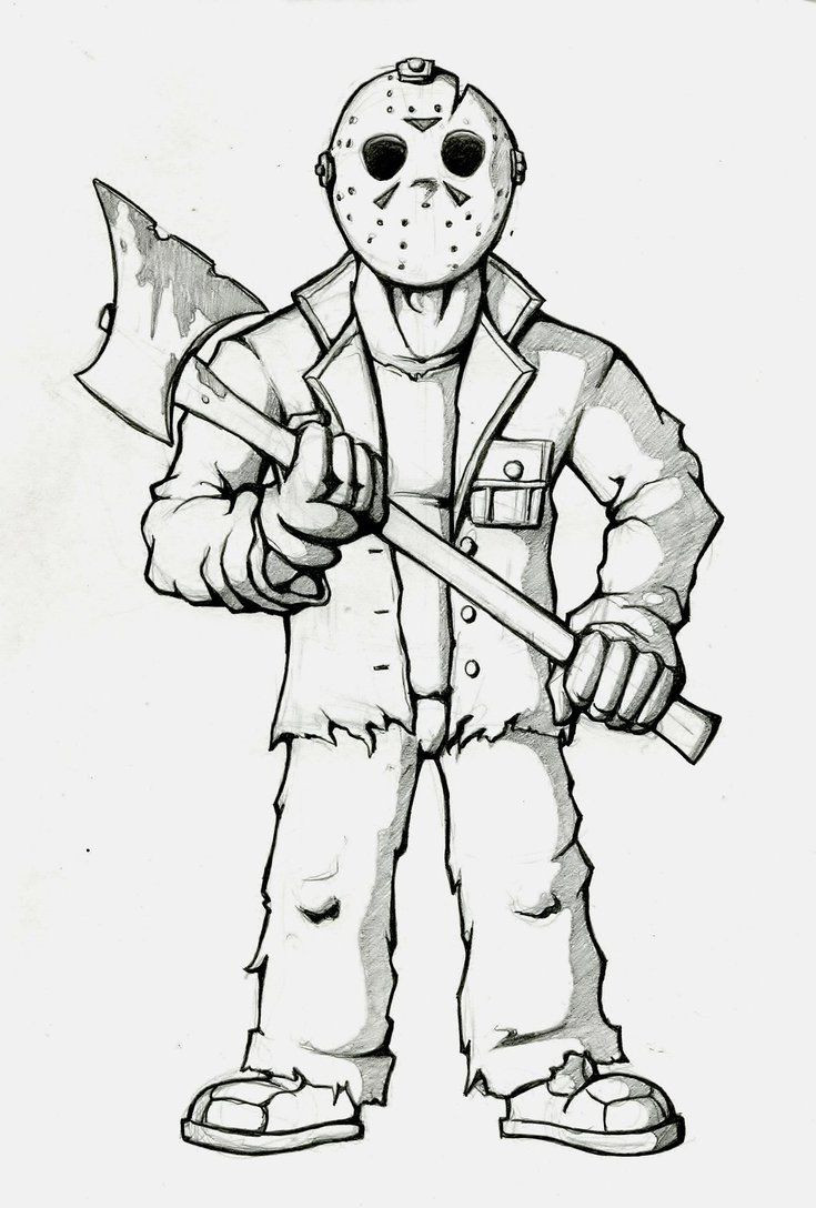 Coloring Pages For Boys Jason Voorhees
 Jason Voorhees by RichieCooksJrviantart on