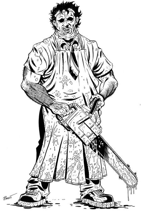 Coloring Pages For Boys Jason Voorhees
 leatherface coloring pages Google Search