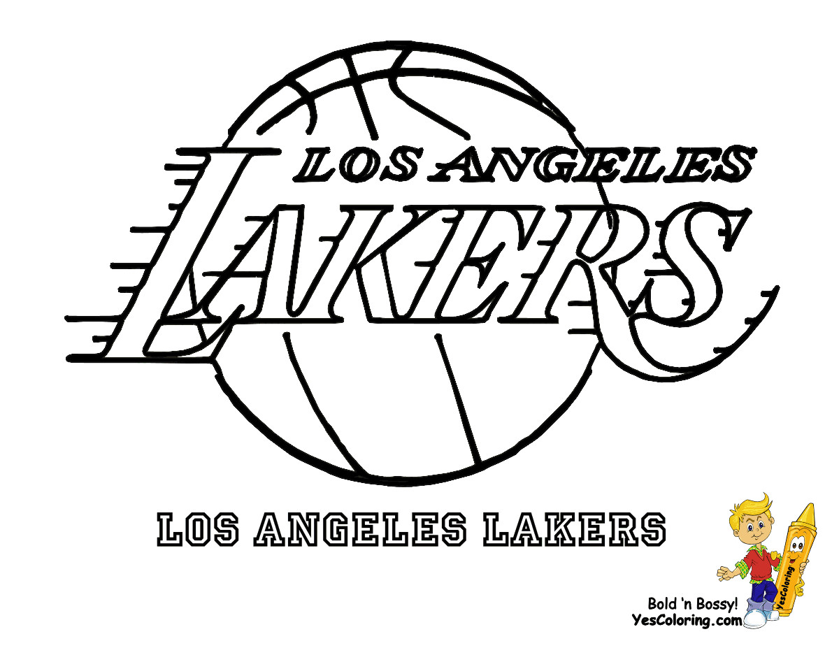 Coloring Pages For Boys Lakers
 Big Bounce Basketball Printables