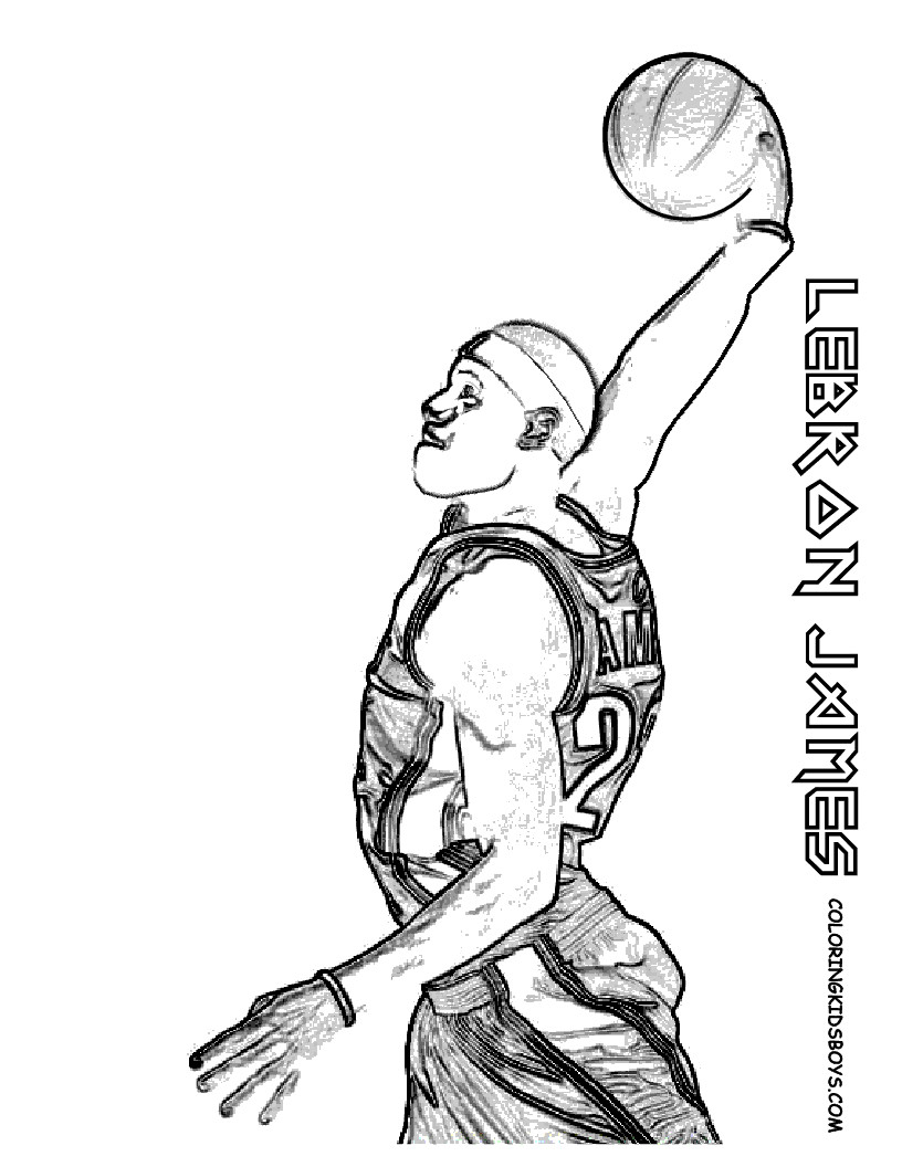 Coloring Pages For Boys Lakers
 Lebron James coloring pages