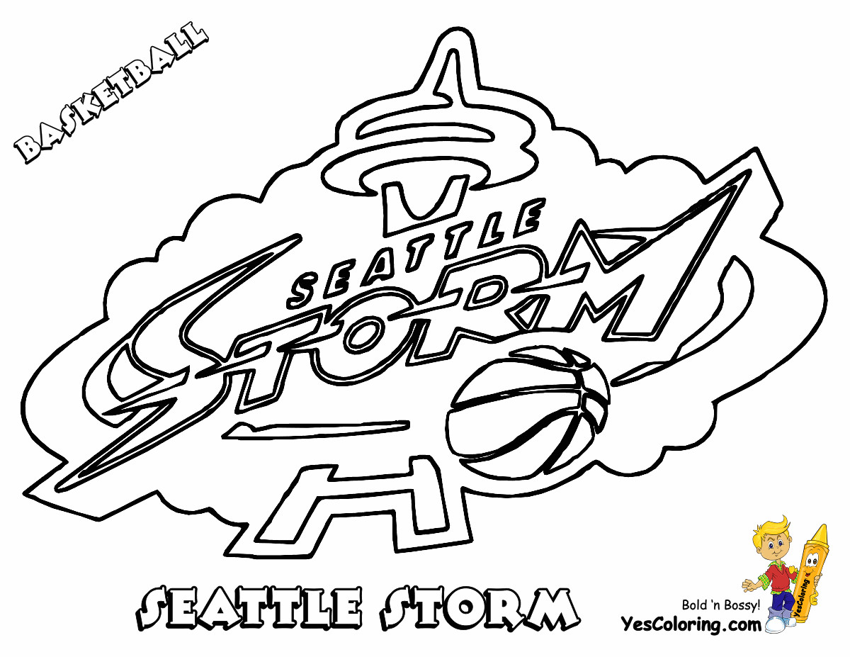 Coloring Pages For Boys Lakers
 Powerhouse Girls Basketball Coloring
