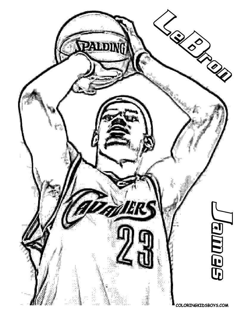 Coloring Pages For Boys Lakers
 Big Boss Basketball Coloring Basketball Players