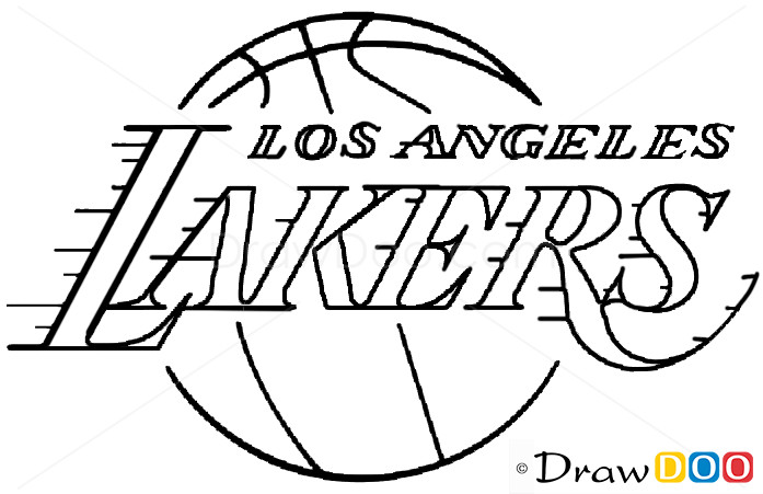 Coloring Pages For Boys Lakers
 How to Draw Los Angeles Lakers Basketball Logos How to