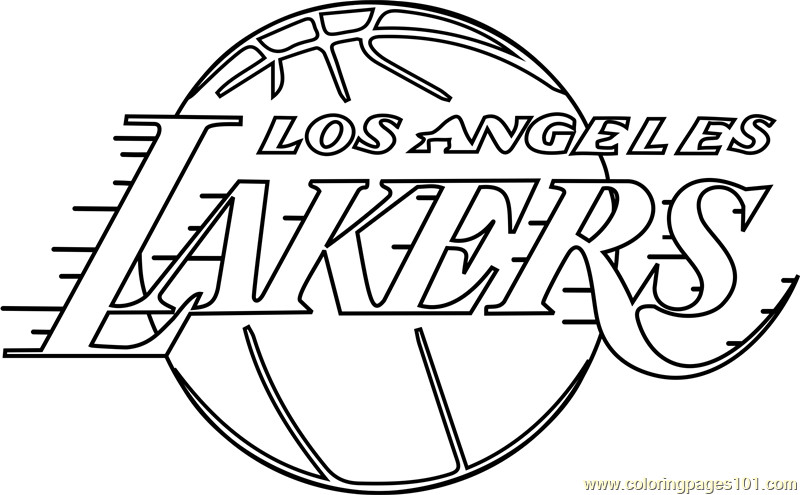 Coloring Pages For Boys Lakers
 Los Angeles Lakers Coloring Page Free NBA Coloring Pages