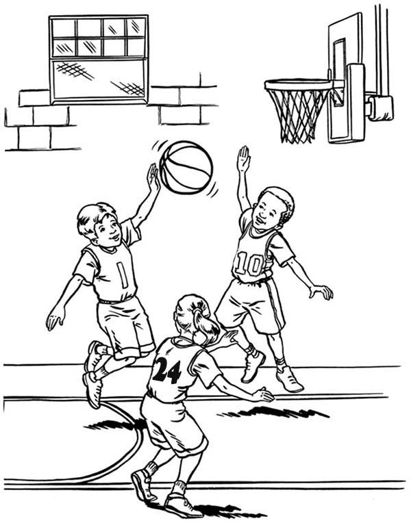 Coloring Pages For Boys Lakers
 NBA Player Blocked Shot Coloring Page Color Luna