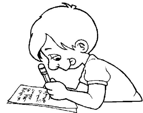 Coloring Pages For Boys Learn
 Learn How to Write on First Day of School Coloring Page