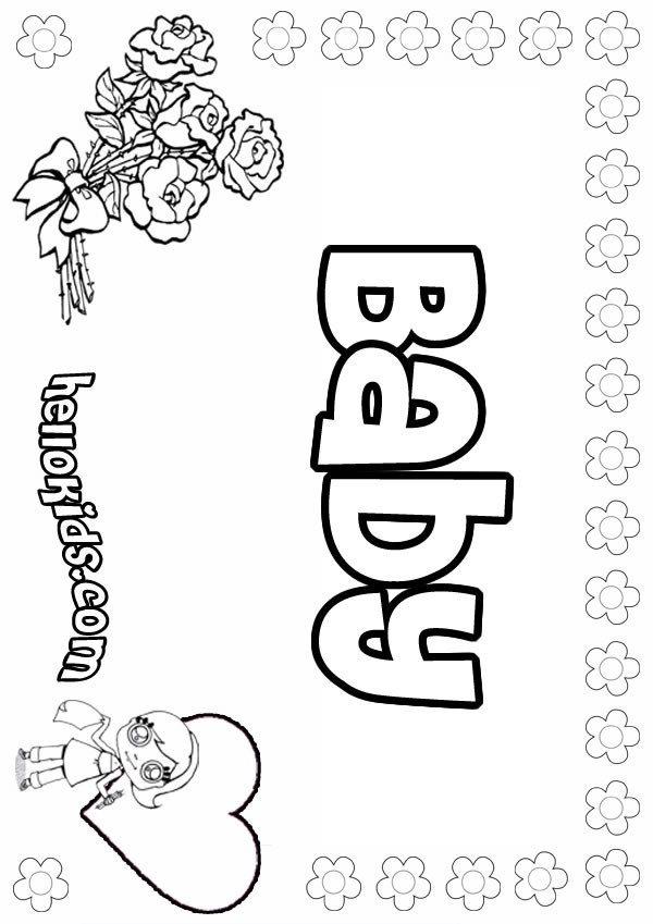 Coloring Pages For Boys Names
 Baby coloring pages Hellokids