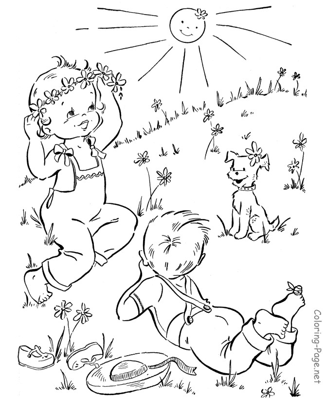 Coloring Pages For Boys Nature
 Spring Coloring Pages NATURE LITTLE BOYS Free Printable