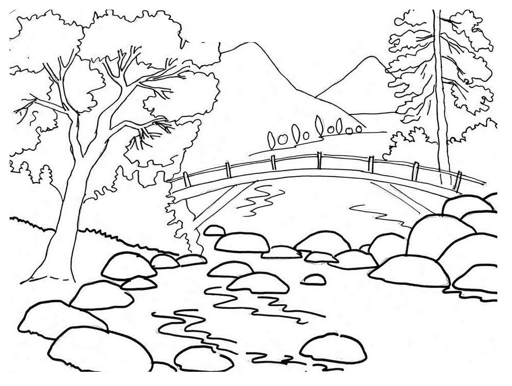 Coloring Pages For Boys Nature
 Download Landscapes Coloring Pages