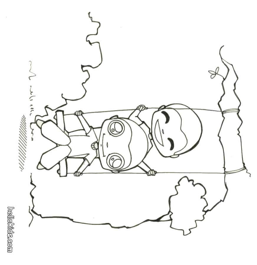Coloring Pages For Boys Nature
 SPRING coloring pages Boy on the swing