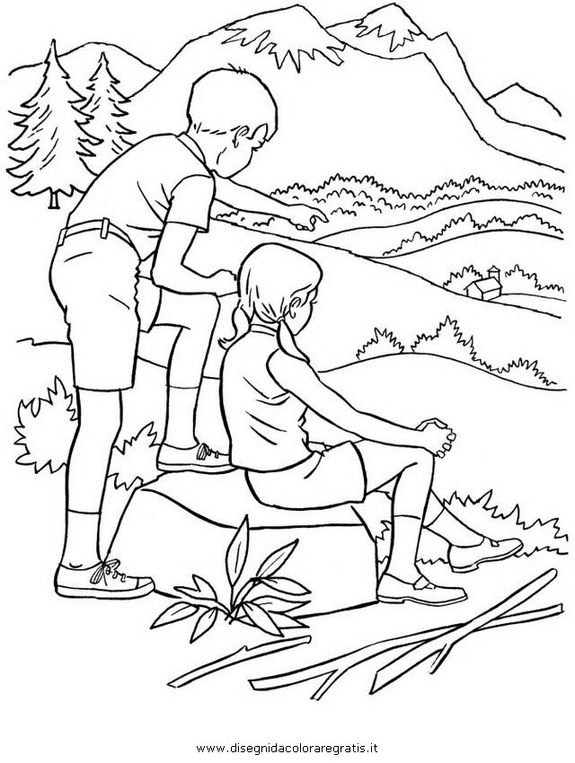 Coloring Pages For Boys Nature
 Disegno montagna 26 misti da colorare