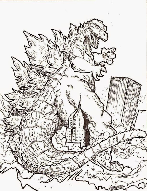 Coloring Pages For Boys Of Godzilla
 Gigan Godzilla Monster Free Coloring Pages