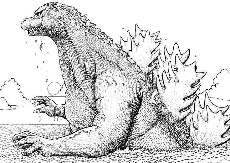 Coloring Pages For Boys Of Godzilla
 Free Godzilla Coloring Page Godzilla