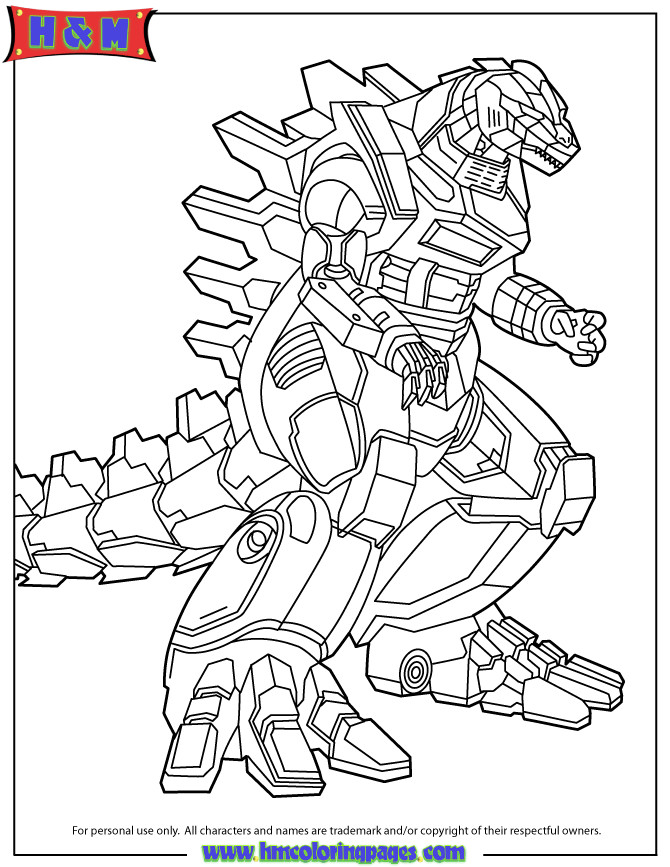 Coloring Pages For Boys Of Godzilla
 Godzilla Robot Coloring Page