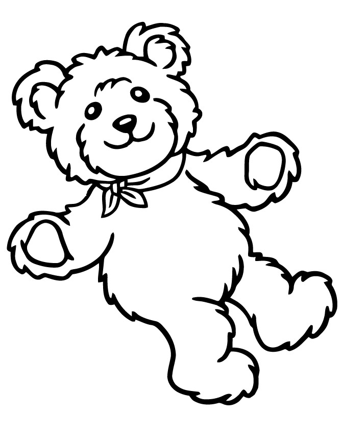 Coloring Pages For Boys Of Teddy
 Stuffed Teddy Bear For Toddlers Coloring Page