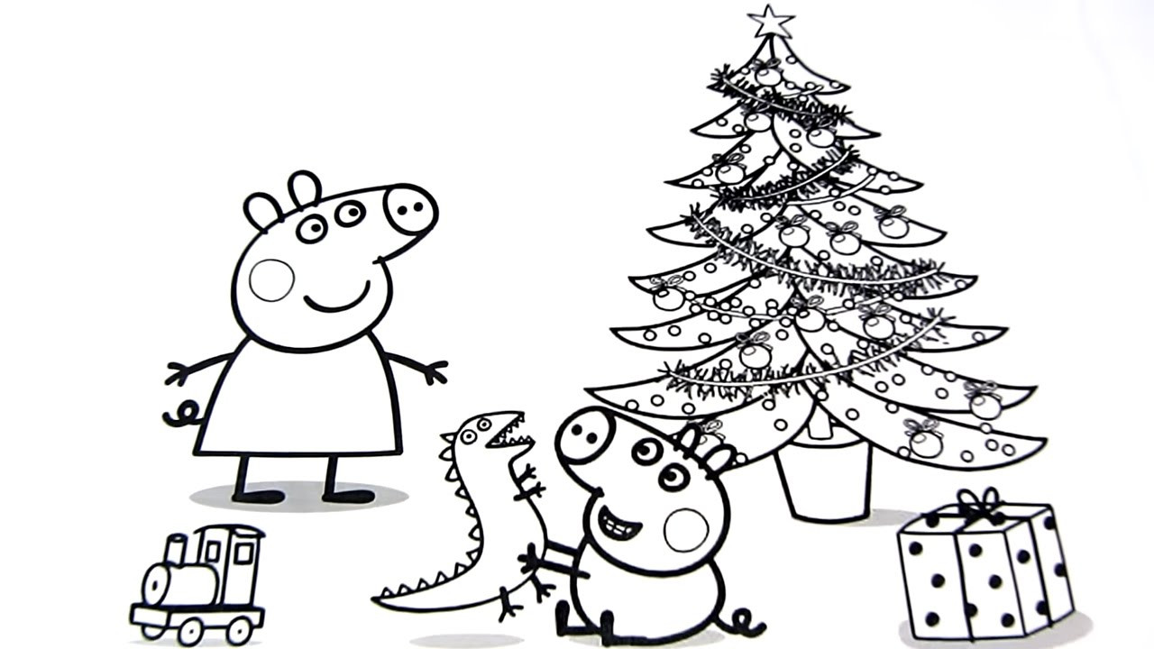 Coloring Pages For Boys Peppa Pig
 Peppa Pig Christmas Coloring Pages For Kids Video For Kids