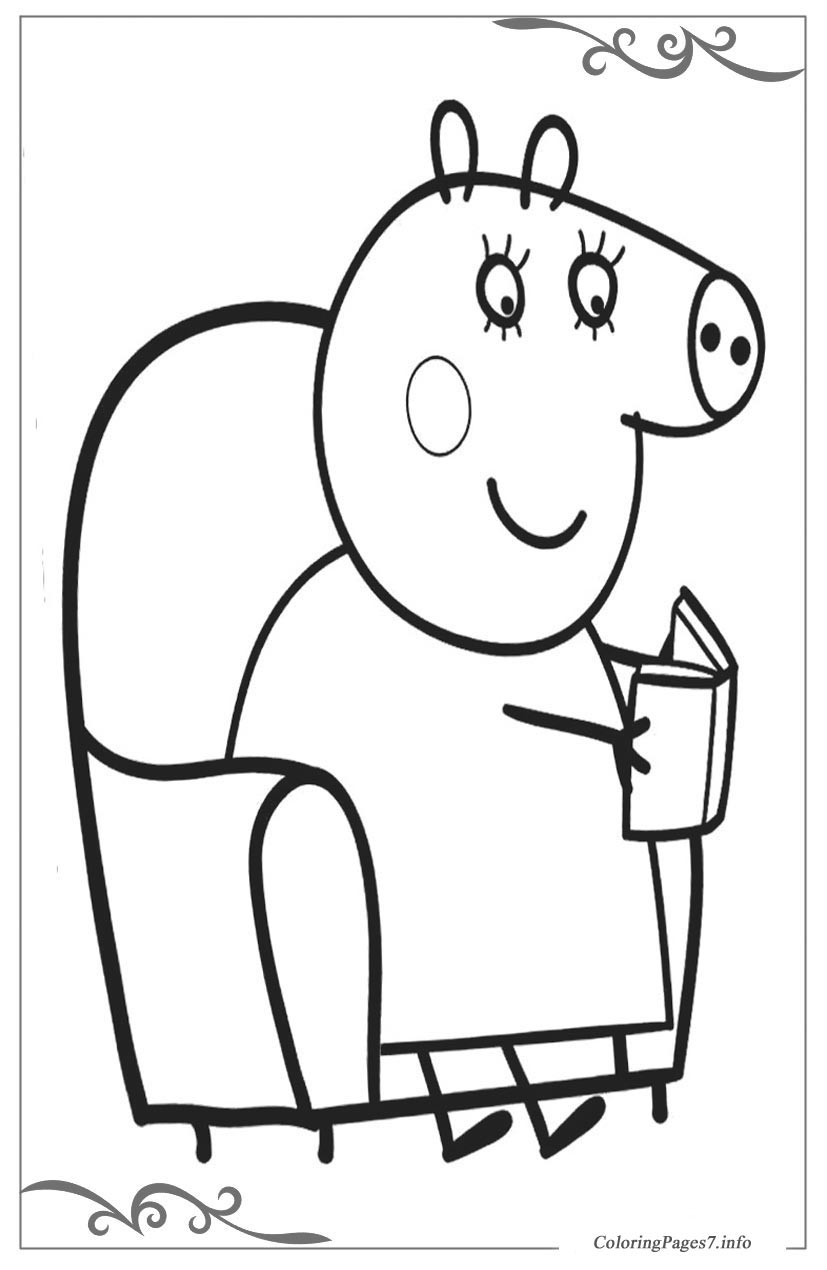 Coloring Pages For Boys Peppa Pig
 Peppa Pig Printable coloring Pages for boys
