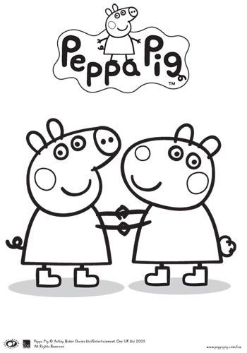 Coloring Pages For Boys Peppa Pig
 Peppa Pig and Friends Colouring In Printable