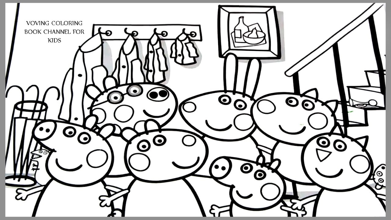 Coloring Pages For Boys Peppa Pig
 Peppa Pig and Friends Coloring Book Coloring Pages Video