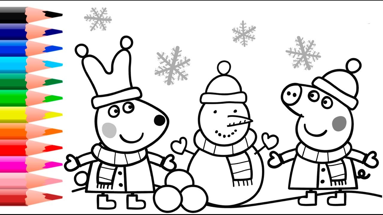 Coloring Pages For Boys Peppa Pig
 Peppa Pig Coloring Pages Peppa Pig Christmas Coloring