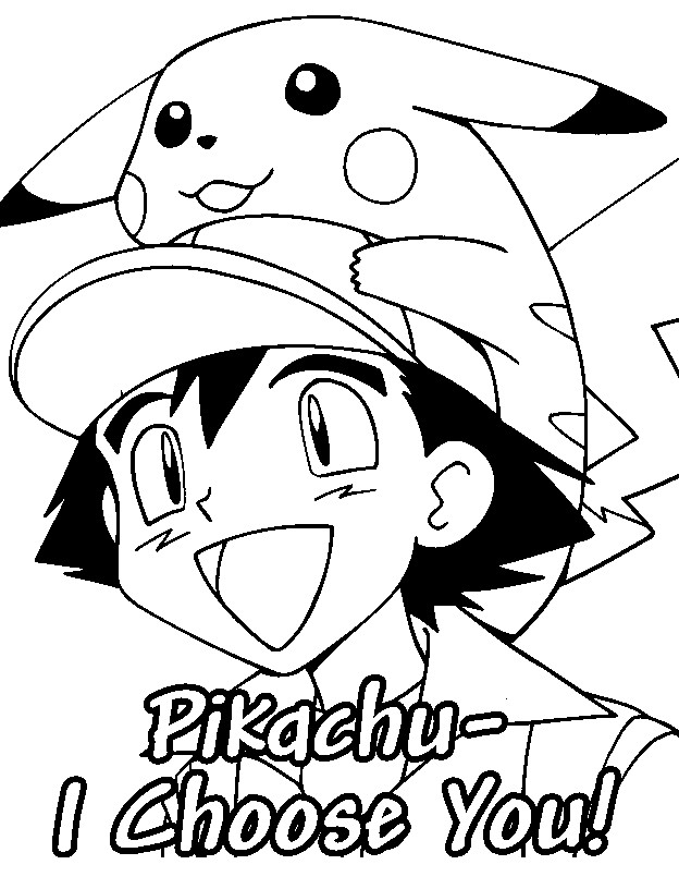 Coloring Pages For Boys Pikachu
 Pokemon Coloring Pages