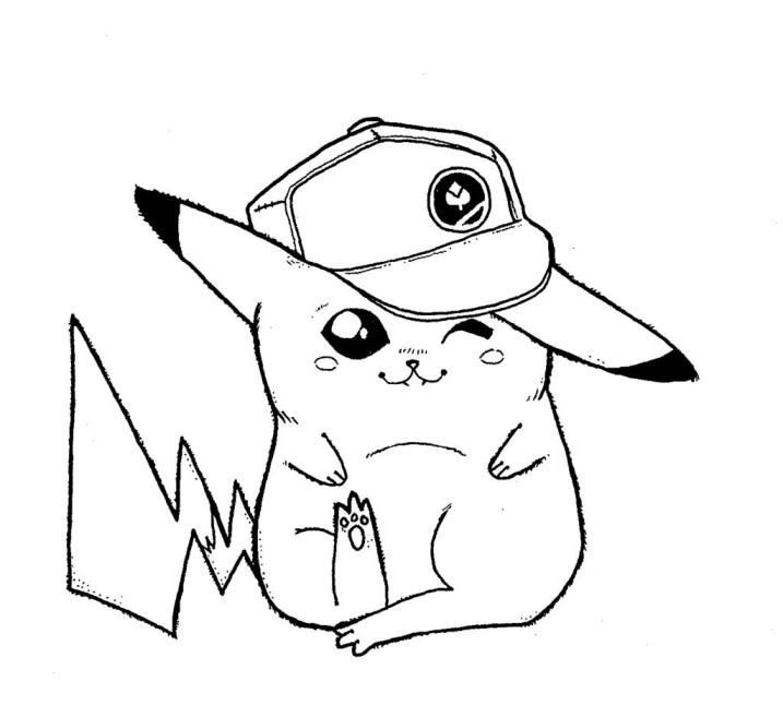 Coloring Pages For Boys Pikachu
 Download and Print pikachu baseball player pokemon