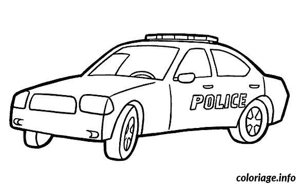 Coloring Pages For Boys Police Car
 Coloriage voiture police JeColorie
