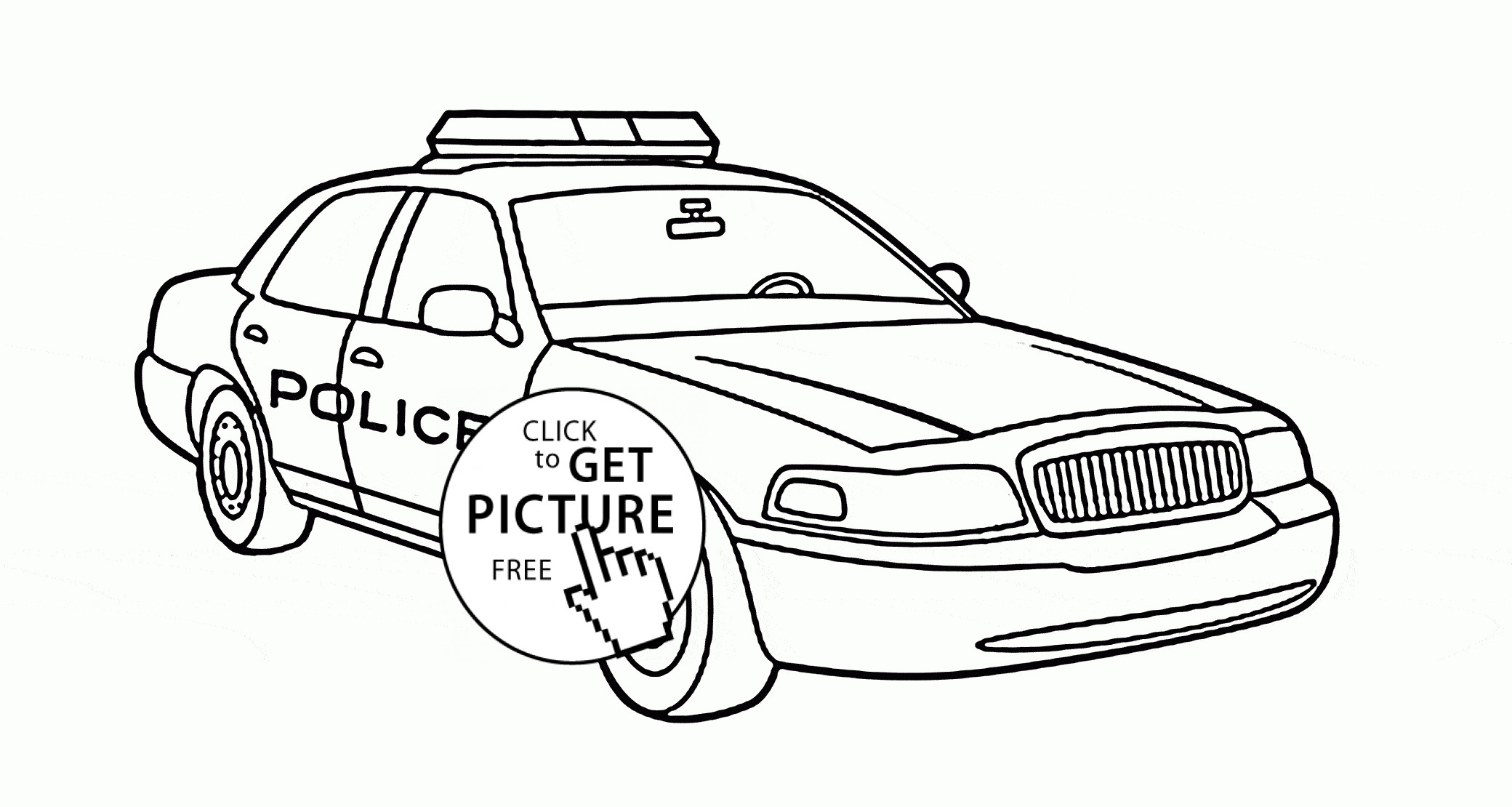 Coloring Pages For Boys Police Car
 Real Police Car coloring page for kids transportation