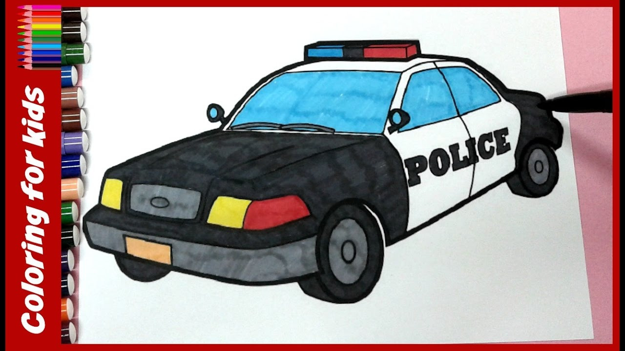 Coloring Pages For Boys Police Car
 colouring pages for children How to color police car