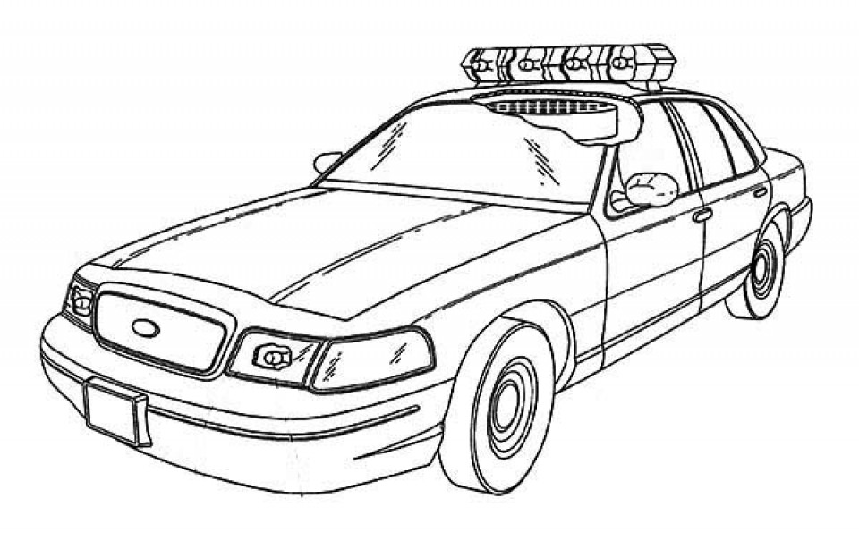 Coloring Pages For Boys Police Car
 Crown Victoria Coloring Page
