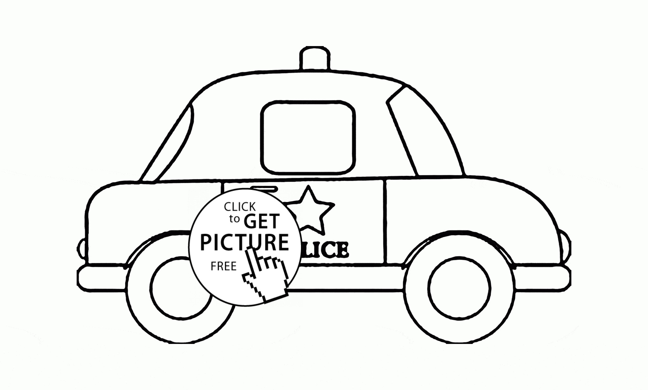 Coloring Pages For Boys Police Car
 Police Car coloring page for toddlers transportation