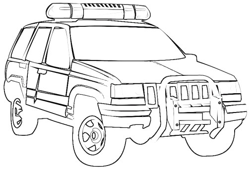 Coloring Pages For Boys Police Car
 Jeep vehicles for police truck coloring pages jeep