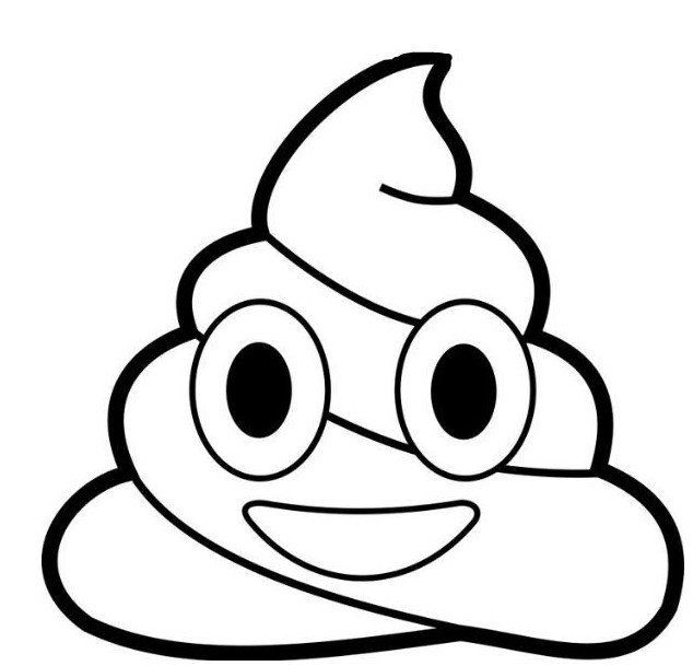 Coloring Pages For Boys Poop
 poop emoji coloring pages free