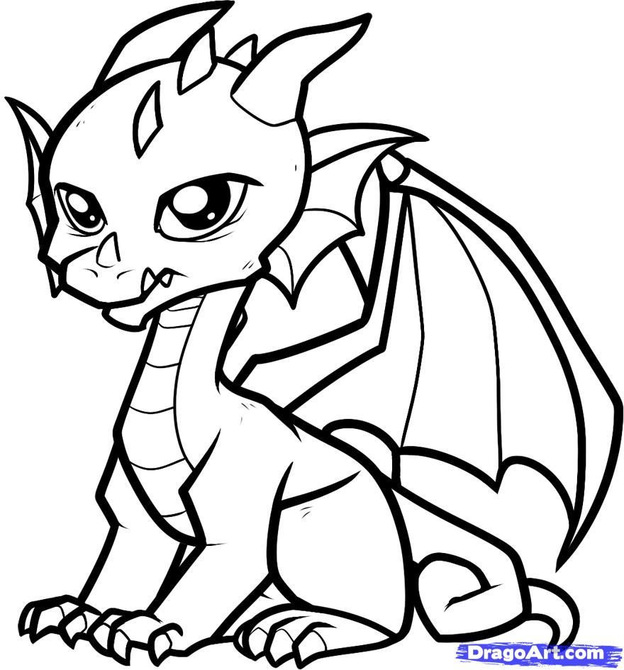 Coloring Pages For Boys Simple
 Coloring Pages Cute Dragon Coloring Pages Printable