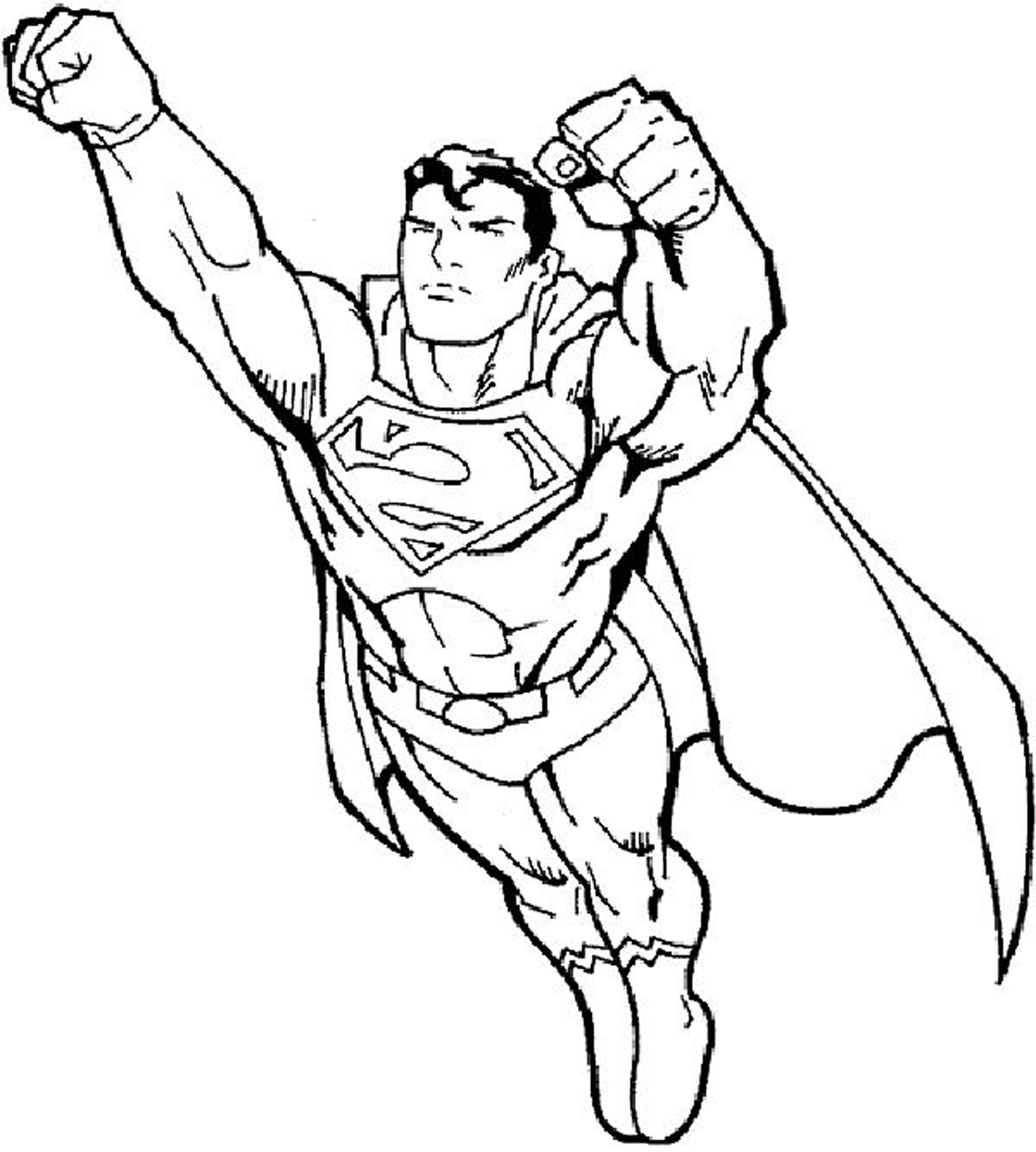 Coloring Pages For Boys Simple
 Superman Easy Coloring Pages Coloring Home