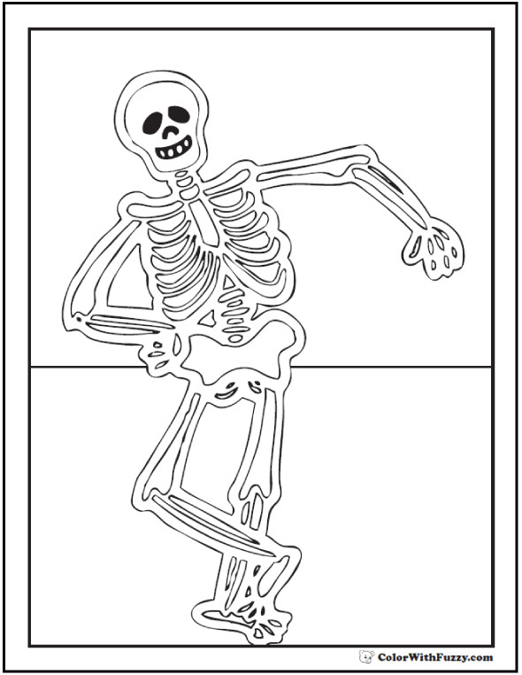 Coloring Pages For Boys Skeletons
 72 Halloween Printable Coloring Pages Customizable PDF