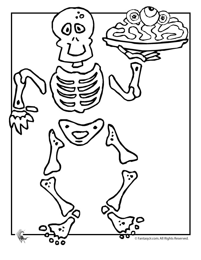 Coloring Pages For Boys Skeletons
 Skeleton Halloween Coloring Page Woo Jr Kids Activities