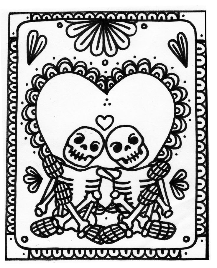 Coloring Pages For Boys Skeletons
 25 best images about sugarskull printables on Pinterest