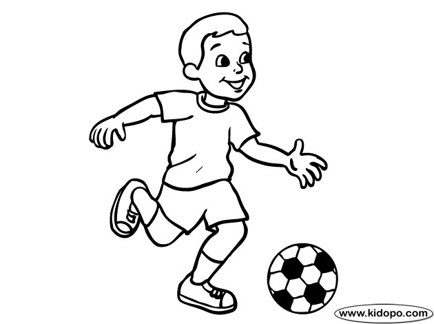 Coloring Pages For Boys Soccer
 Boy Soccer Player 09 coloring page