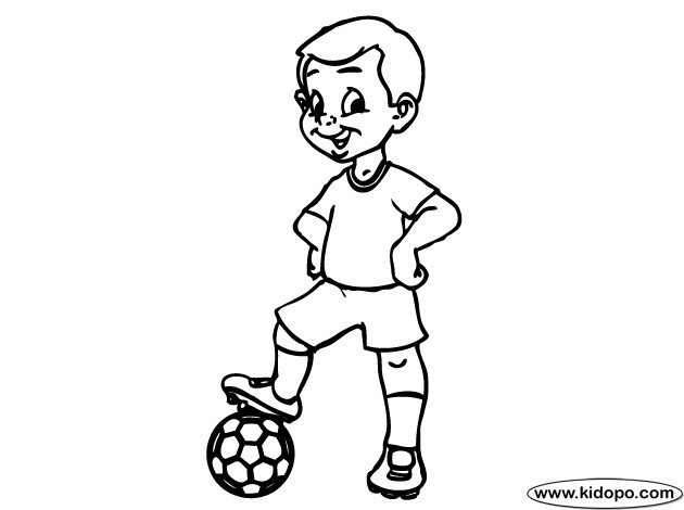 Coloring Pages For Boys Soccer
 Boy Soccer Player 03 coloring page