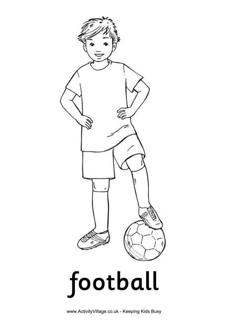 Coloring Pages For Boys Soccer
 Football Boy Colouring Page