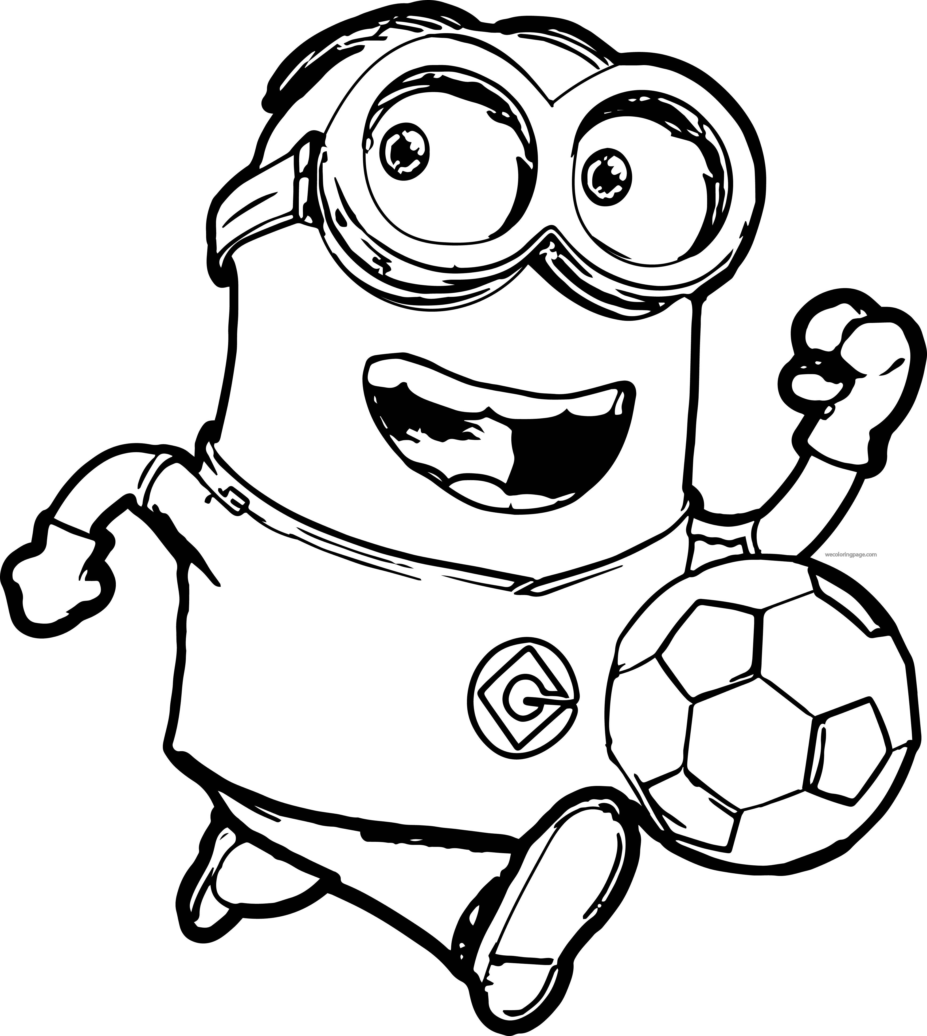 Coloring Pages For Boys Soccer
 Minion Soccer Player Coloring Pages