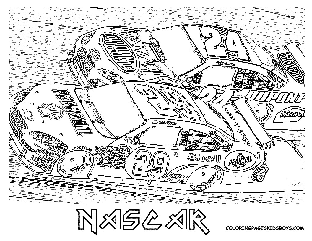 Coloring Pages For Boys Sports Racing
 nascar coloring pages
